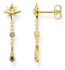 Thomas Sabo Ohrringe Royalty Stern mit Steinen vergoldetes Silber H2209-959-7
