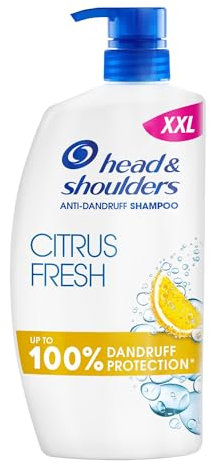 Head & Shoulders Citrus Fresh Anti Dandruff Shampoo For Greasy Hair, 1000ml, Up to 100% Flake Free, Clinically Proven, For Any Hair and Scalp Type, For Daily use, Clean Feeling