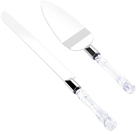 Einsame Hochzeitstorte Messer und Server Set, Edelstahl Klingen Kuchen Schneide Set, Kuchen Schneide Messer und Schaufel Sets für Hochzeit Geburtstage Jahrestage Verlobungsgeschenke Parteien