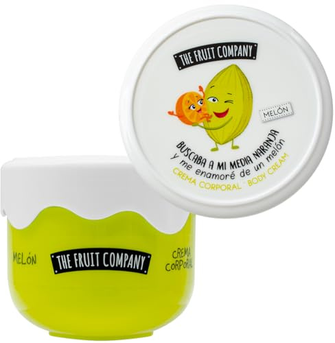 The Fruit Company Crema Corporal MELÓN Efecto Seda 200 ml Hidratación Con Aceite de Aguacate y Manteca de Karité Formula Vegana