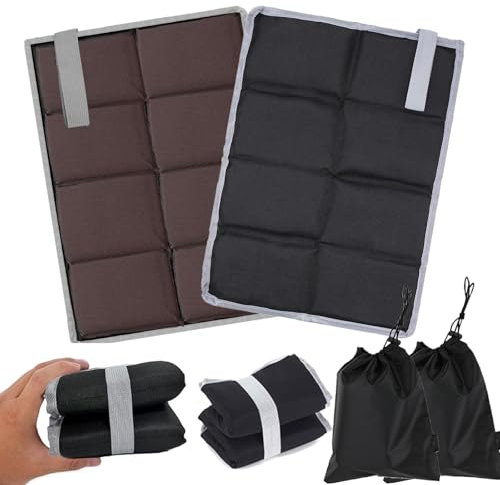 2er Pack Sitzkissen Outdoor Faltbar,Sitzkissen Outdoor,Sitzkissen Outdoor Faltbar, Outdoor Sitzkissen Wetterfest Für Camping,Sitzunterlage Outdoor Mit 2 Aufbewahrungstasche, Picknicks Und Bergsteigen