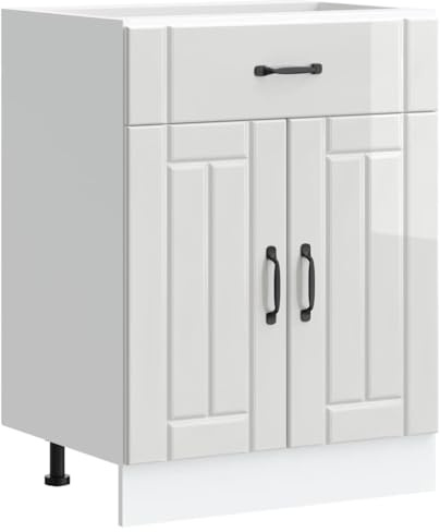 vidaXL Mueble bajo de Cocina Lucca Blanca de Alto Brillo