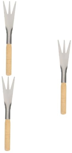 Mikikit 3pcs Gardening Trowel Wooden Handle Toothed Shovel for Planting Weeding and Uprooting Vegetables and Flowers Ergonomic Design for Reduced Hand Fatigue Garden Tool for Home Use