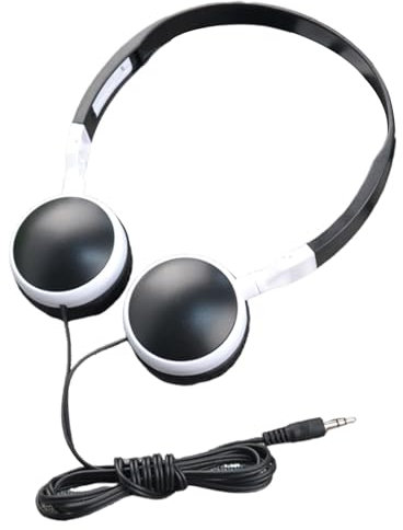 Auriculares de la computadora con cableado sobre la oreja: auriculares para juegos de cancelación de ruido con micrófono | Diseño liviano plegable, cómodas auriculares de espuma de memoria para PC, co