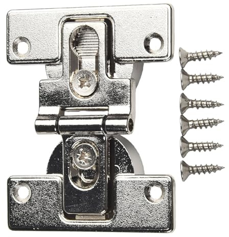 BlesConi Bisagras de aleación de zinc plegables ocultas para puerta de armario, apertura de 180° con copa de 35 mm para armario o armario, color plateado