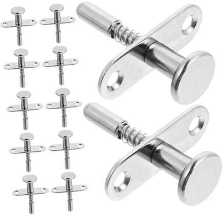 ROMISBABA 12 pièces Loquet à Ressort pour Lit Accessoires Fixation Meubles Verrouillage Simple et Solide pour Berceaux et Cages à Oiseaux Vis Incluses