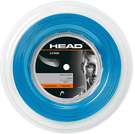 HEAD Lynx Bobine de Corde pour Raquette de Tennis 160 m – Corde monofilament de Calibre 16, Bleu