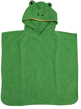 Fürnis Badeponcho Kapuzenbadetuch Frosch aus Baumwolle 60 x 55 cm