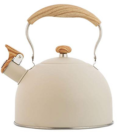 flouris 2,5 l pipanna, vattenpanna, pipanna, rostfritt stål, vattenkokare, pippanna, induktion, tekanna, flöjtpanna, för induktionsspis, gasspis, elektrisk keramikspis