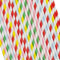 Lot de 100 pailles en papier multicolores