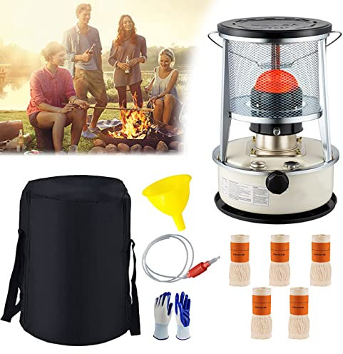 Calentador de Queroseno portátil, Estufa de petróleo para Acampar, Quemador de Estufa de Queroseno, sin Electricidad, Estufa de parafina para Interior, Exterior, Patio, hogar, terraza, 32 x 32 x