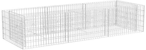 Jardinière surélevée en gabion en acier galvanisé 270 x 90 x 50 cm – Jardinière de jardin pour légumes et fleurs, durable et résistante aux intempéries – Idéal pour le jardin et la terrasse