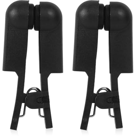 BTFO 2pz Elettrodi Auricolari a Clip, Elettrodi Auricolari a Doppia Testa in Silicone Compatibili con Unità Tens 7000 e Tens Standard (Nero)