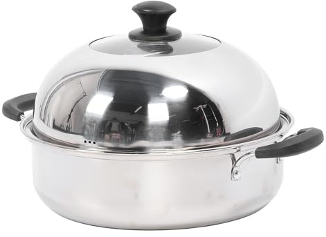 NOENNULL Pentola A Vapore In Acciaio Inossidabile Con Coperchio Pentola Multifunzione Addensata Pentole A Vapore A 2 Livelli Pentole A Per Pesce Panino Al Frutti Di Mare
