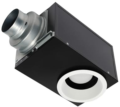 Panasonic FV-08VRE2 WhisperRecessed 80 CFM Bathroom Fan, Black