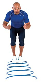 AMAYA SPORT Anelli di agilità - Set di 12 unità, Cerchi da Ginnastica, Migliorare agilità, Equilibrio, flessibilità, velocità, coordinazione, Reazione, Dischi Fitness in Vinile (Ø 36 cm)