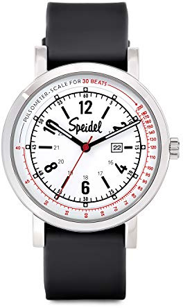 Speidel Scrub Watch™ Pulsometer 30 V1 for Nurse, Doctors, Medical Professionals and Students – Men, Women, Unisex, Easy Read Dial, Military Time with Second Hand, Silicone Band, Water Resistant, Black
