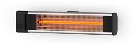 Swan SH16340N Al Fresco Wall Mounted Electric Patio Heater with Remote Control, Garden and Outdoor Heating, 1800W, Aluminium