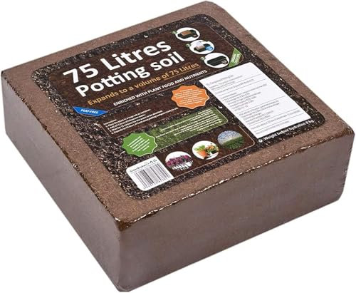 GreenBrokers C1160 75Ltr Organic All Purpose Potting Compost Enriched with Nutrients-Expands