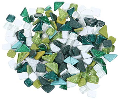 DIY Mosaikfliesen Mini Mosaikfliesen Unregelmäßiges Handwerk Mosaikfliesen Schmuckherstellungsmaterial für Blumentöpfe Wohnaccessoires 300g Grau 500g Grün / Weiß