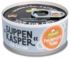GranataPet Soupe au Thon, Snacks ou Nourriture pour Chats, Contre Les Petites faims, friandises pour Un apport supplémentaire en Liquide, sans céréales et sans sucres, 12 x 70 g