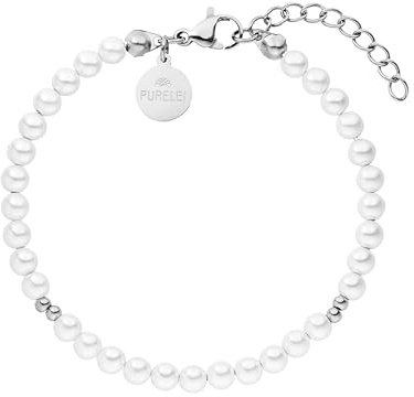 Purelei Finesse Armband (Silber) – Elegantes, verspieltes Damen Armband – Edelstahl – Verstellbare Länge 16-19 cm – Hawaiianisch inspiriert & wasserfest