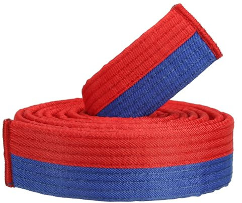 PATIKIL Taekwondo Colored Ranking Belt 1.6 x7.2Ft 2.2m, Polyester Martial Arts Judo Karate Belt for Coach Teaching Practice, Red