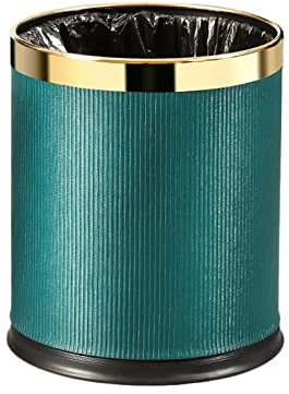 LICONG-2020 Kitchen Trash Can 10l/14l Green Garbage Can Home Living Room Simple Garbage Can Kitchen Bedroom Bathroom Large Capacity Storage Bin Office Waste Paper Basket Waste Basket(14L)