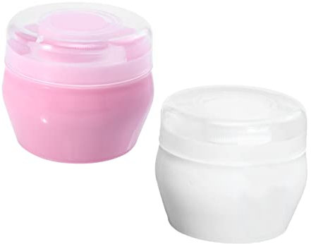 VICASKY 2sätze Babypuderquaste Griff Und Behälter Für Talkumpuder Anwendung Baden Heißen Sommertagen