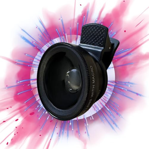 TronicXL Smartphone Macro Lente Lente Accesorio 2 en 1 Teléfono Móvil Cámara Lente Juego de Lente Gran Angular Cámara Teléfono Compatible con iPhone Samsung Pixel Android Macro Objetivo Teléfono Móvil