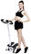 MINRS Stepper für Zuhause 150kg mit Haltegriffen, Fitness Swing Stepper mit LCD Screen, Ideal zum Abnehmen, Formen und für das tägliche Training, Schwarz