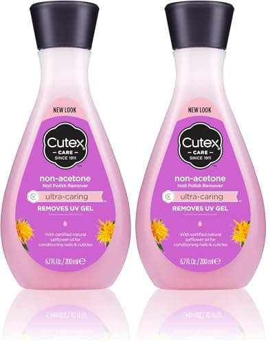 Cutex Ultra-Caring Non-Acetone Nail Polish Remover 200ml (Pack of 2)