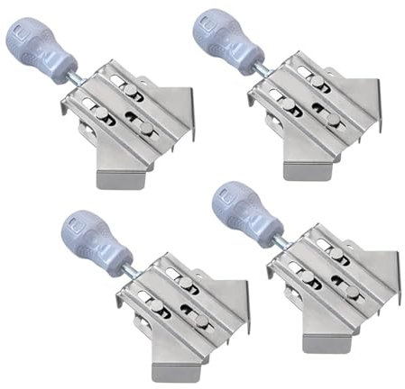 WATERBELINE Abrazadera de esquina en ángulo recto de 90 grados, clip de soldadura de 90 grados para carpintería, abrazadera en ángulo recto para marco de fotos