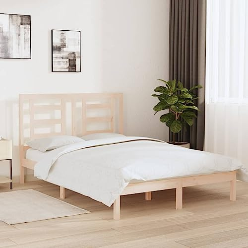 Frdhee Lit en palettes, pour adolescent, en bois massif, sans matelas, 140 x 190 cm, en bois de pin, facile à monter et stable