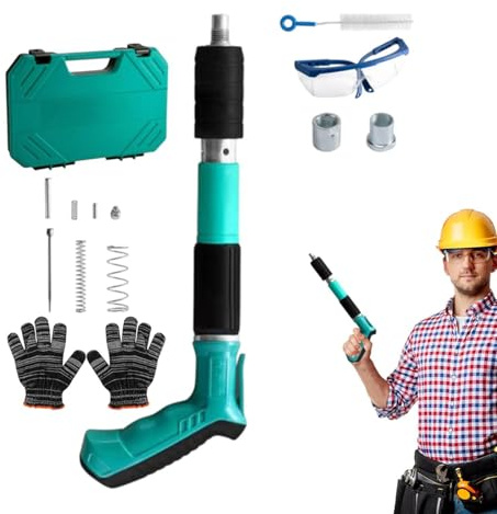 Kit Pistola De Clavos Portátil, Clavadoras Eléctricas Para Hormigón Y Carpintería, Kit Completo Con Pistola Grapadora Para Construcción Y Renovación De Muebles