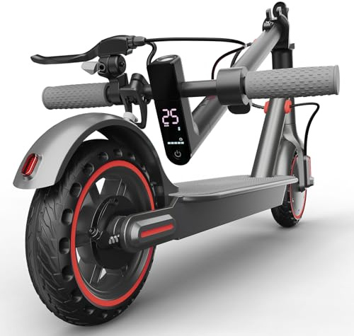 Keemigo Electric Scooter, 350W Motor, 8.5 Tires,Top Speed 25Km/h,33km Long-Range,Electric Scooter for Adults with Dual Lighting System and Drum Brake,Smart APP Control(D8 Pro Blue 33KM)
