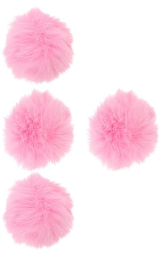 SWETRACE 4 St Rosa Lurviga Mikrofonvindskydd med Brusreducering Passform för Kläm Handmikrofoner Lätt och Bärbar Vindskärm för Utomhusinspelning och Podcast