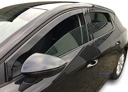 J&J AUTOMOTIVE | Windabweiser Passend Für Leon 3, 5-Türer 2012-2020, Heko Regenabweiser, Getönt, Set 4-Teilig, Vorne, Hinten, Aerodynamisch