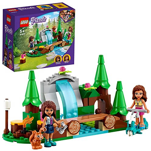 LEGO 41677 Friends Wasserfall im Wald, Camping Spielzeug ab 5 Jahre mit Mini-Puppen
