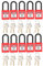 FILFEEL Lockout-Schloss, 38 Mm Nylon-Sicherheits-Vorhängeschloss für Industriegelände, Sicherheits-Vorhängeschlösser mit 2 Schlüsseln Pro Schloss, 10 Sets(rot)