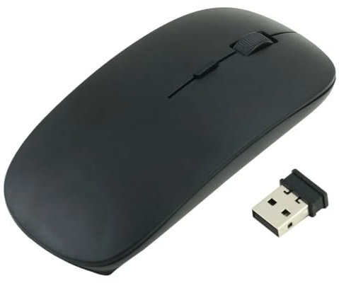 Wireless Bluetooth Rechargeable Slim Silent Mouse Mice For Laptop,Desktop,Computer,PC,Tablet,Office,Windows,Laptop Mouse with + USB Receiver Dual Mode Control Quick Response