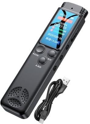 Streysisl Audio Recording Device - Recording Pen Sound Recorders with Password - HD Recorder with Microphones, Large Screen Dictaphone for Lectures, Meetings, Lawyer Use