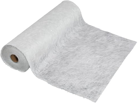 Ybaymy Glasfibertyg 450 g/m² Matta 1 x 10 m för Epoxiharts och Polyester Harts - Reparation av Båt, Pool, Badkar, Bilar, Tak