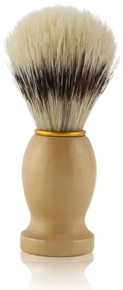 PARENCE.- Blaireau de Rasage avec Manche en Bois - Design Classique et Élégant