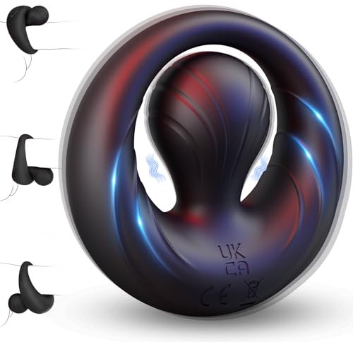Penisring Vibrator Sex Spielzeug für die Männer Extrem - Silikon Cockringe mit 360° Verstellbarer Perlen Sexspielzeug für Männer Solo, Hodenringe mit 10 Vibrations Erotisches Sexspielzeug für Paare