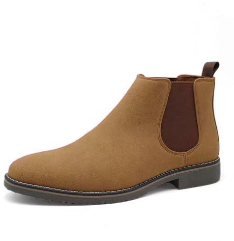 Finishing & Sewing Bottines Chelsea pour homme, Bottes Slip On Smart Casual, 42 EU