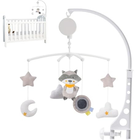 Babysäng , musikmusiklåda dekoration med djurfigurer för babysängar – barnvagn musikbox för inomhus utomhus lekrum sovrum lugnande sömnhjälpmedel