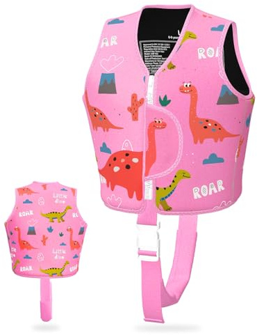 Gilet de Natation pour Enfants de 3 à 6 Ans, Gilet de Flottaison pour Tout-Petits et Bébés, Maillot de Bain d'aide à la Natation avec Sangles de Sécurité Réglables