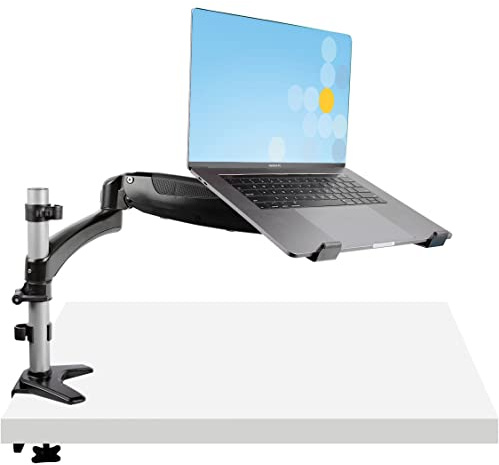 StarTech.com Desk Mount Laptop Arm, Articulating Arm for Laptop or Single Monitor up to 34 (17.6lb/8kg), VESA Tray Bracket, Ergonomic Adjustable Stand, Desk & Grommet Clamp