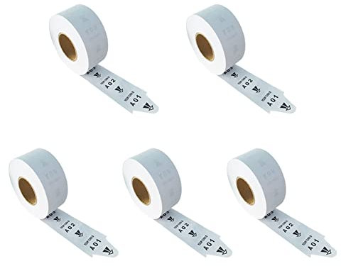 CYSSJF Wartenummern Rolle (A00-E99, 5 Rollen)|2000 Warteschlange Tickets pro Rolle | Nummernrolle, Wartemarken-Rollen für Wartenummer Automat |Für Arztpraxis, MVZ, Behörde,Restaurant